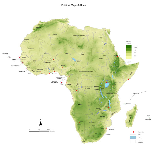High Resolution Detailed Physical Map Of Africa Africa High Resolution