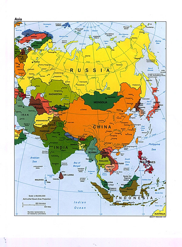 Large political map of Asia. Asia large political map.
