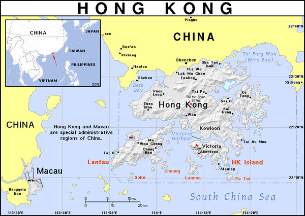 Full political map of Hong Kong. Hong Kong full political map.