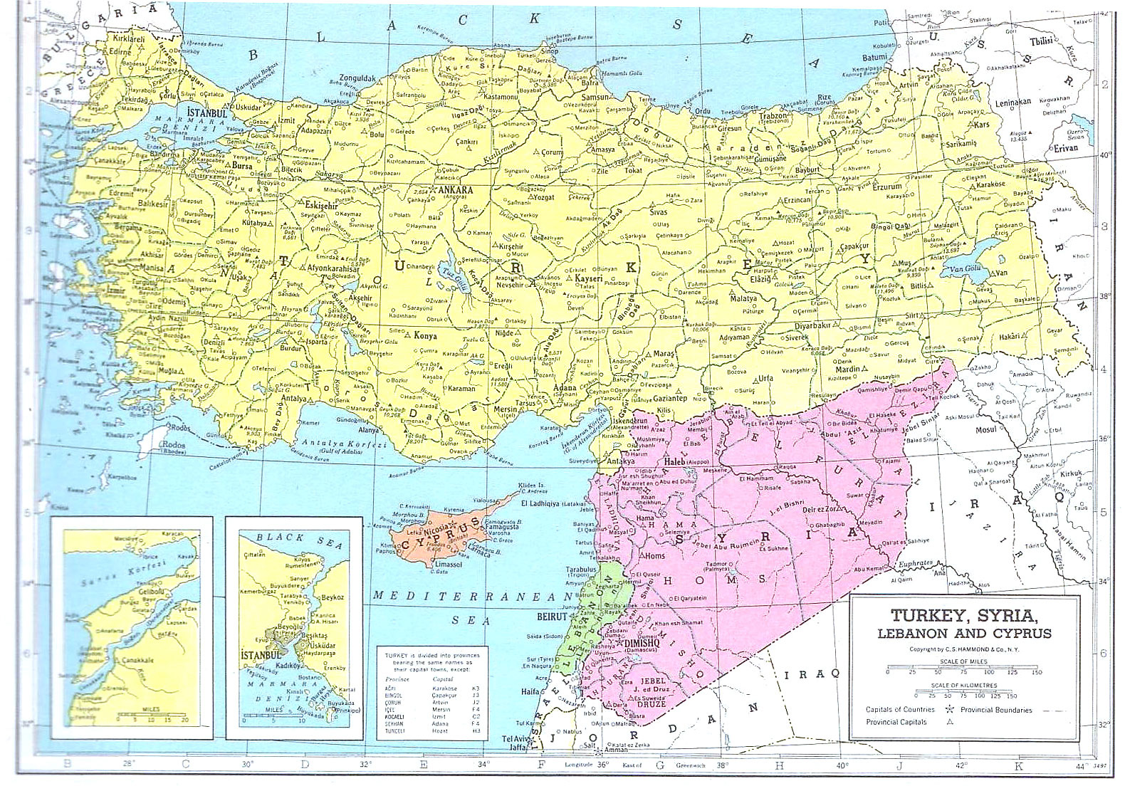 physical map of turkey