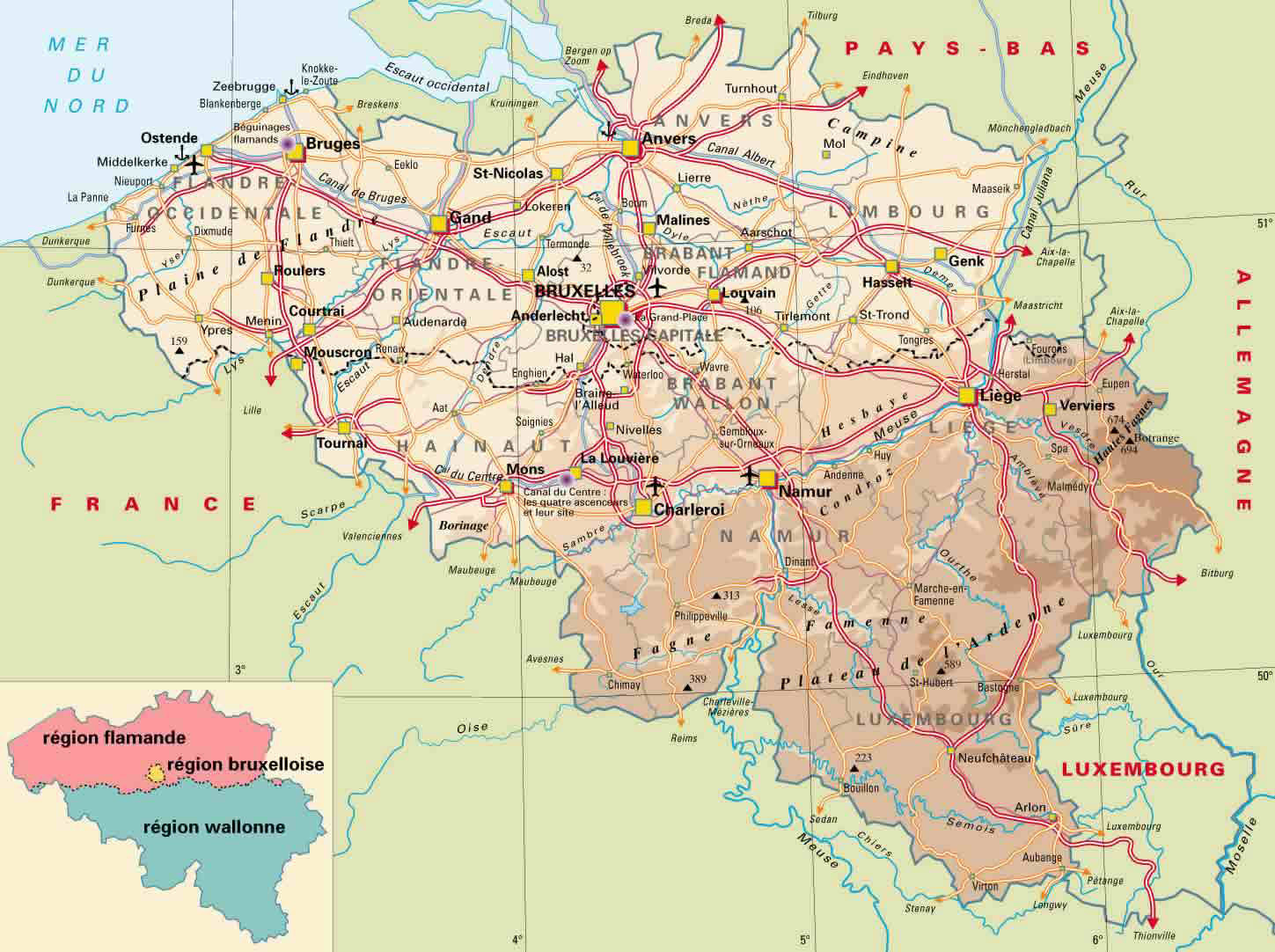 Maps Belgium