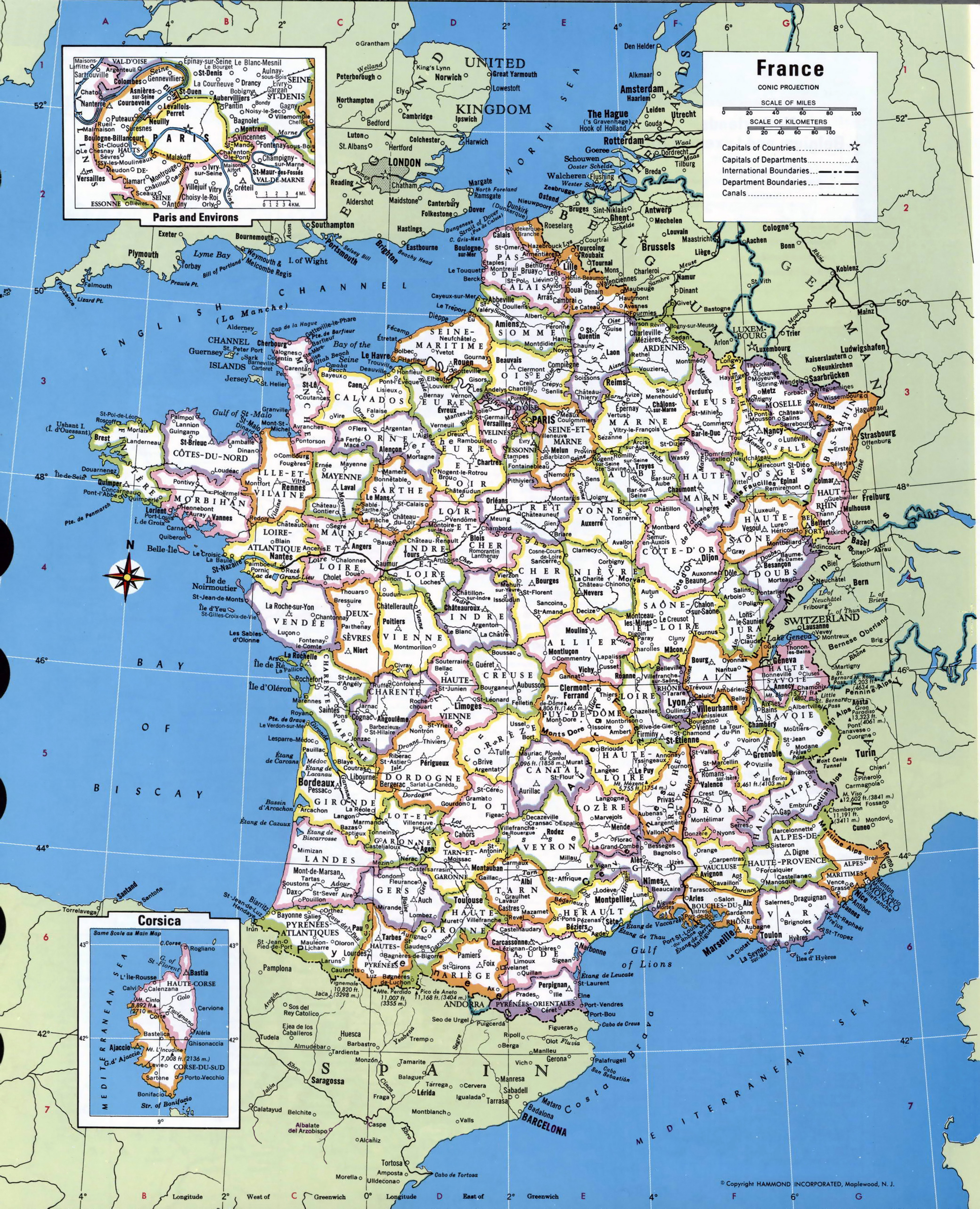 Large Detailed Administrative And Political Map Of France With All Hot Sex Picture