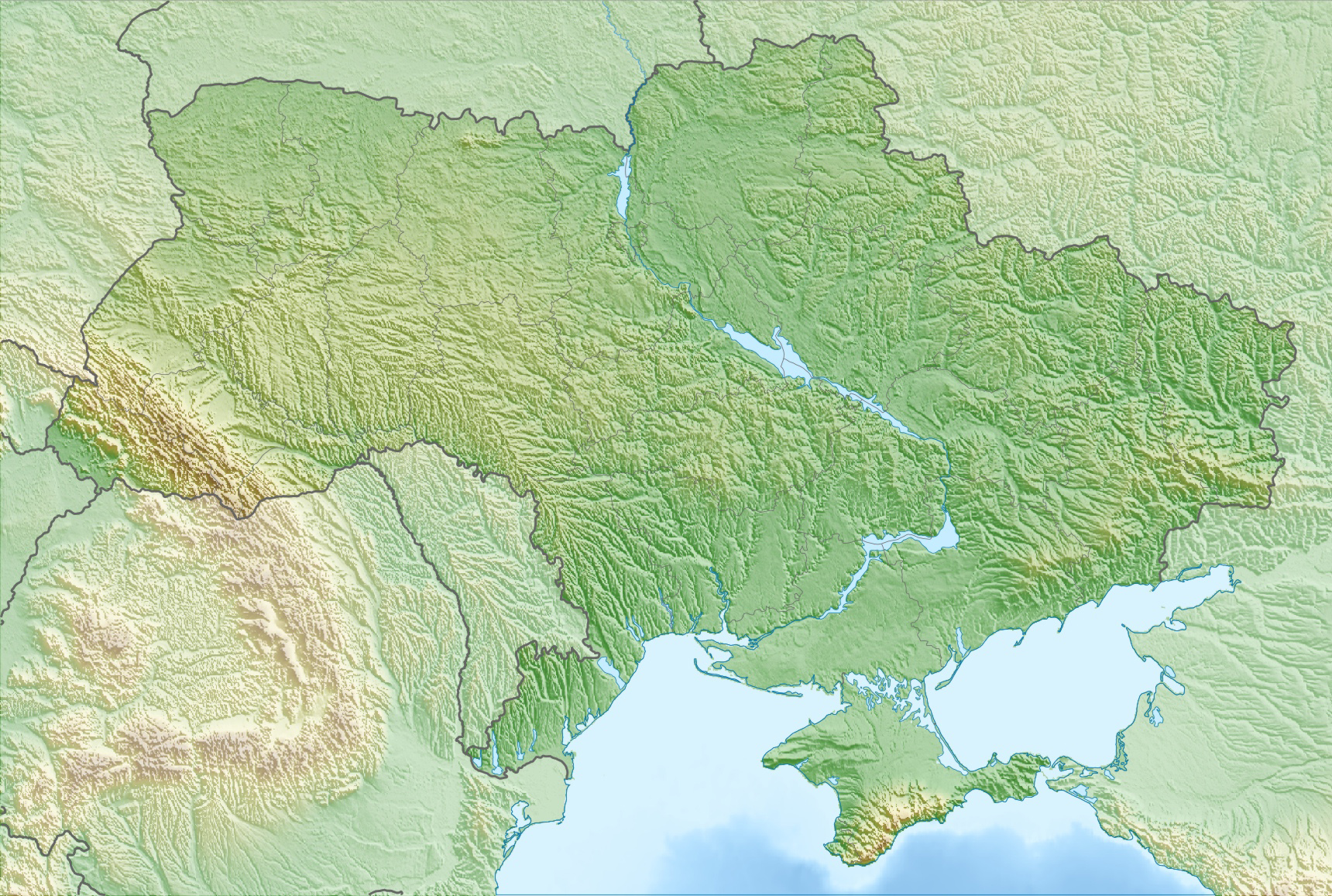 Large Detailed Relief Map Of Ukraine Ukraine Large Detailed Relief Map 