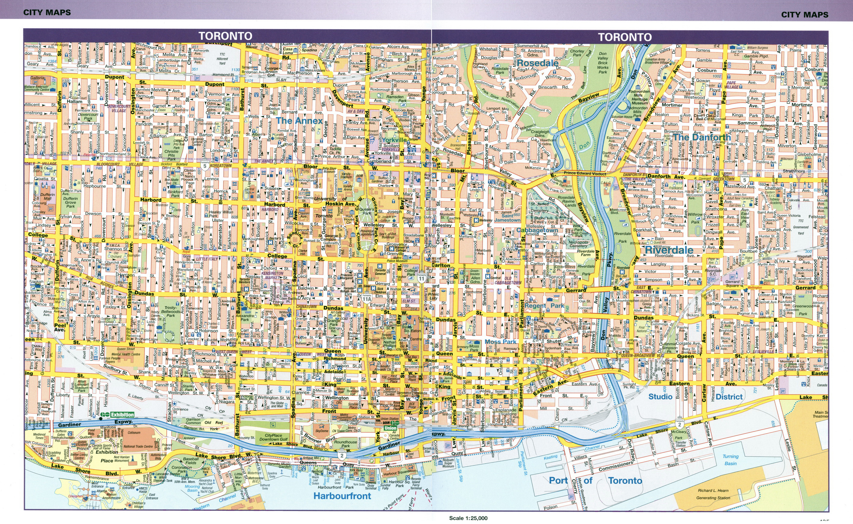 Large Detailed Tourist Map Of Downtown Of Toronto Cit Vrogue Co
