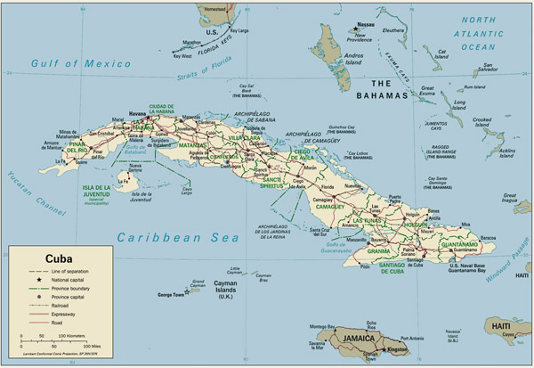 Large detailed political map of Cuba. Cuba large detailed political map.