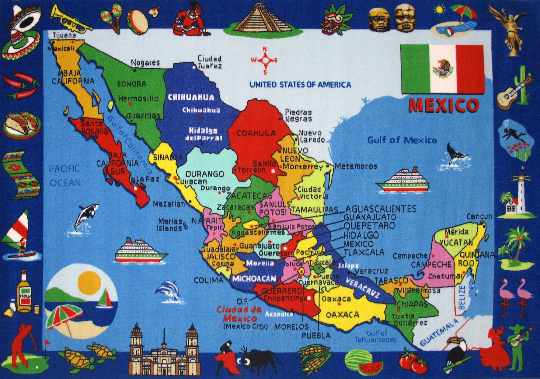 Printable Mexico Map