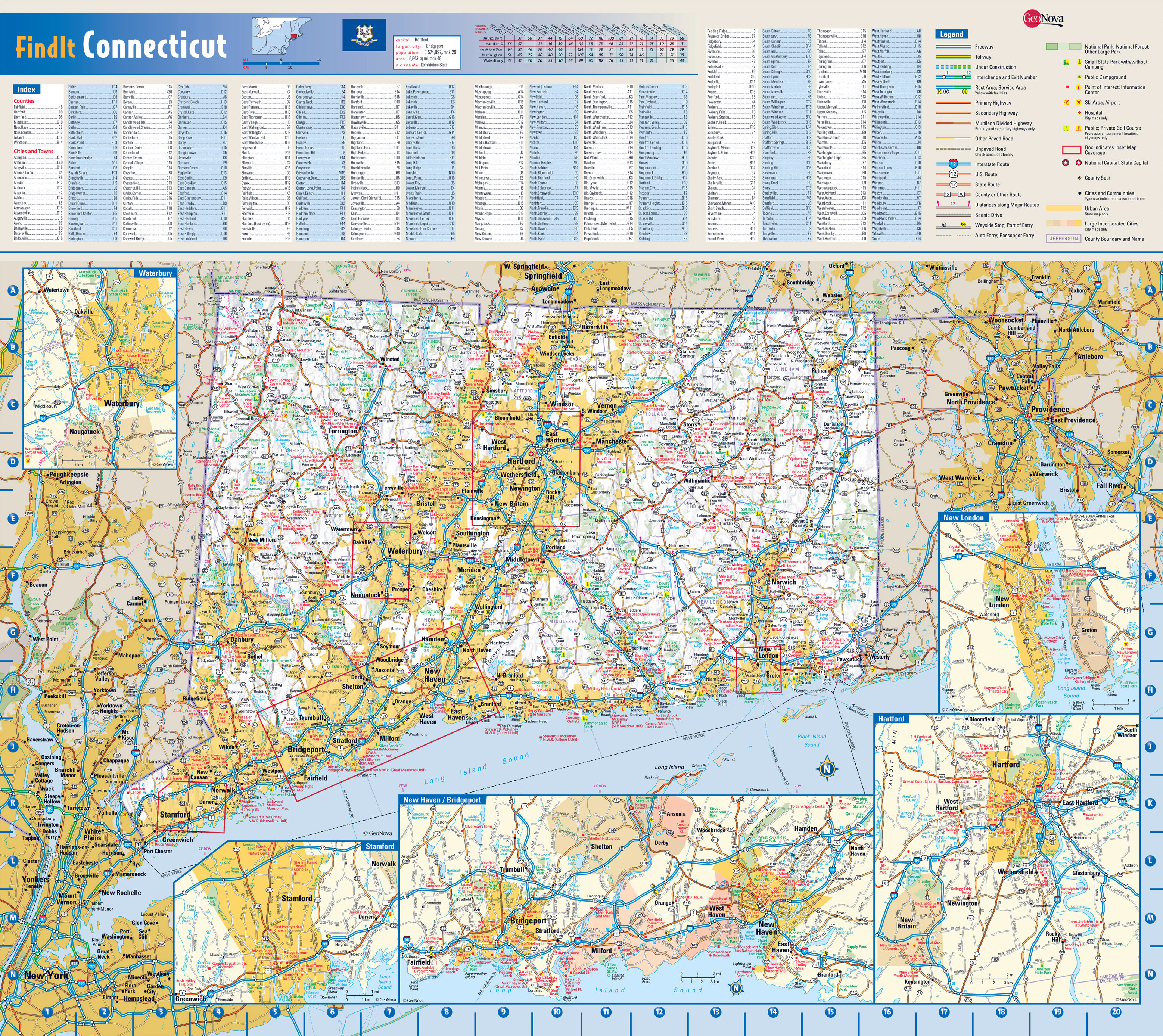 Connecticut Road Map With Cities And Towns Map Highway Map Roadmap Porn Sex Picture