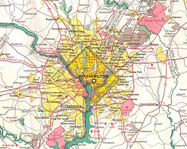 map of wash dc area