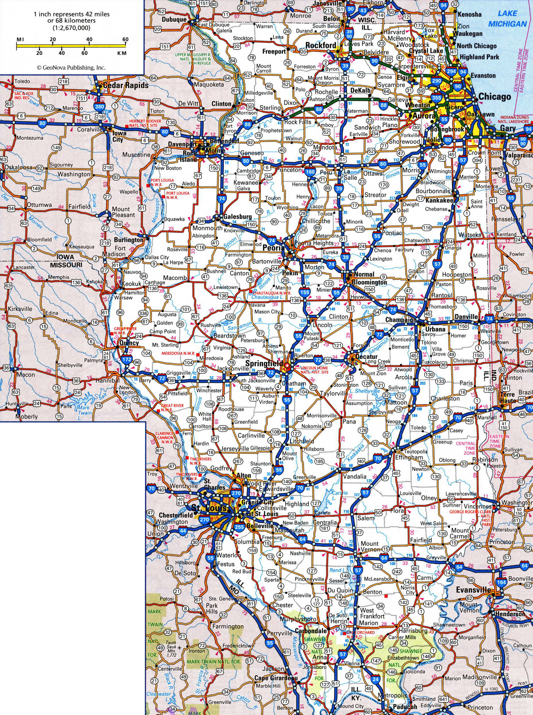 Large Detailed Roads And Highways Map Of Illinois State With All Cities Vrogue