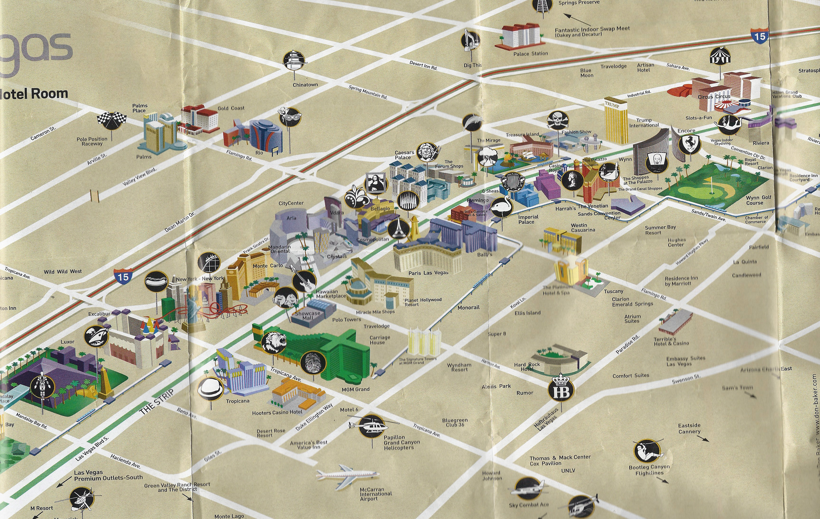 las vegas downtown casino map