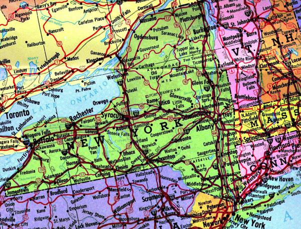 Large map of New York state with highways | Vidiani.com | Maps of all