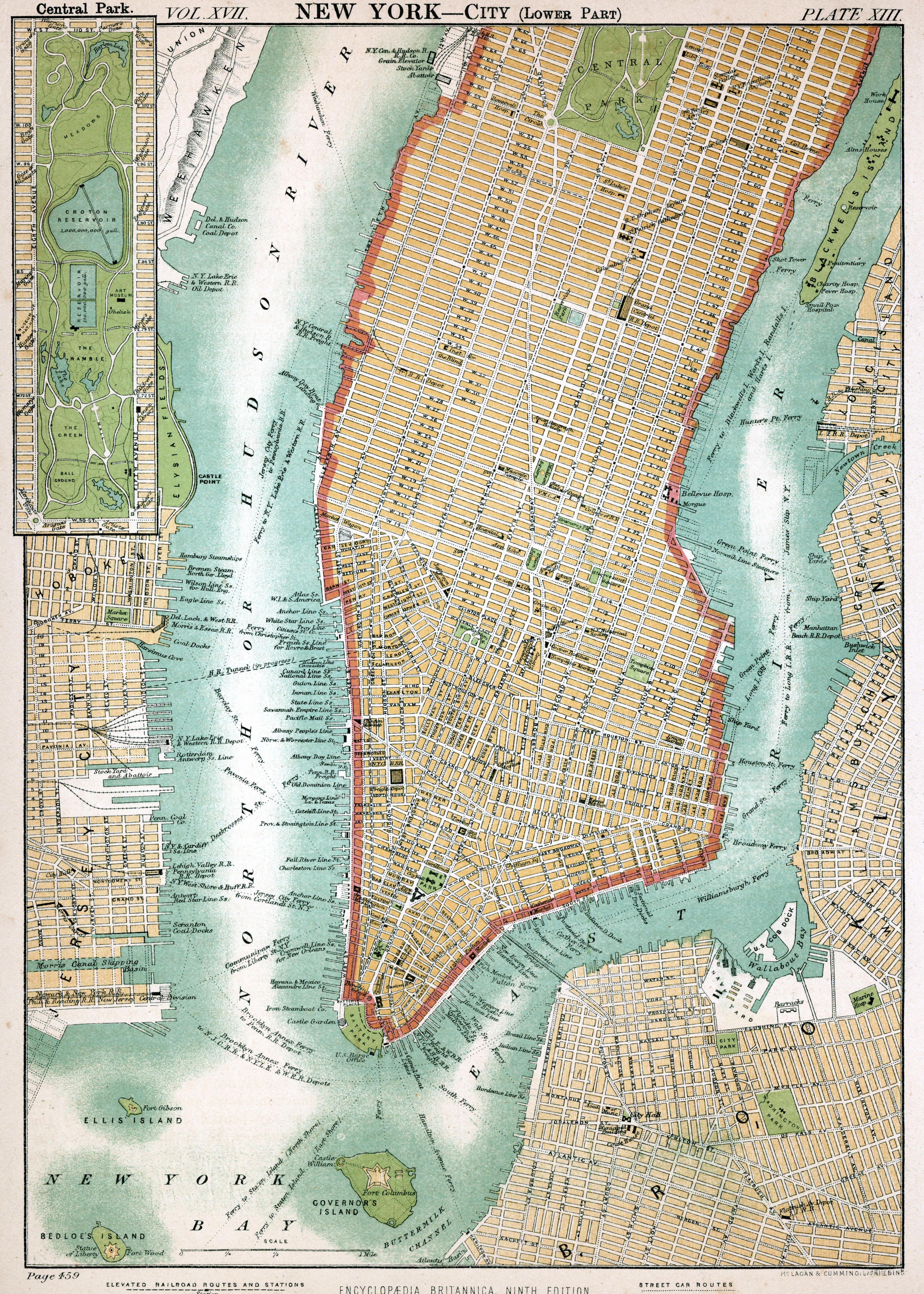 New York City Map Manhattan World Map