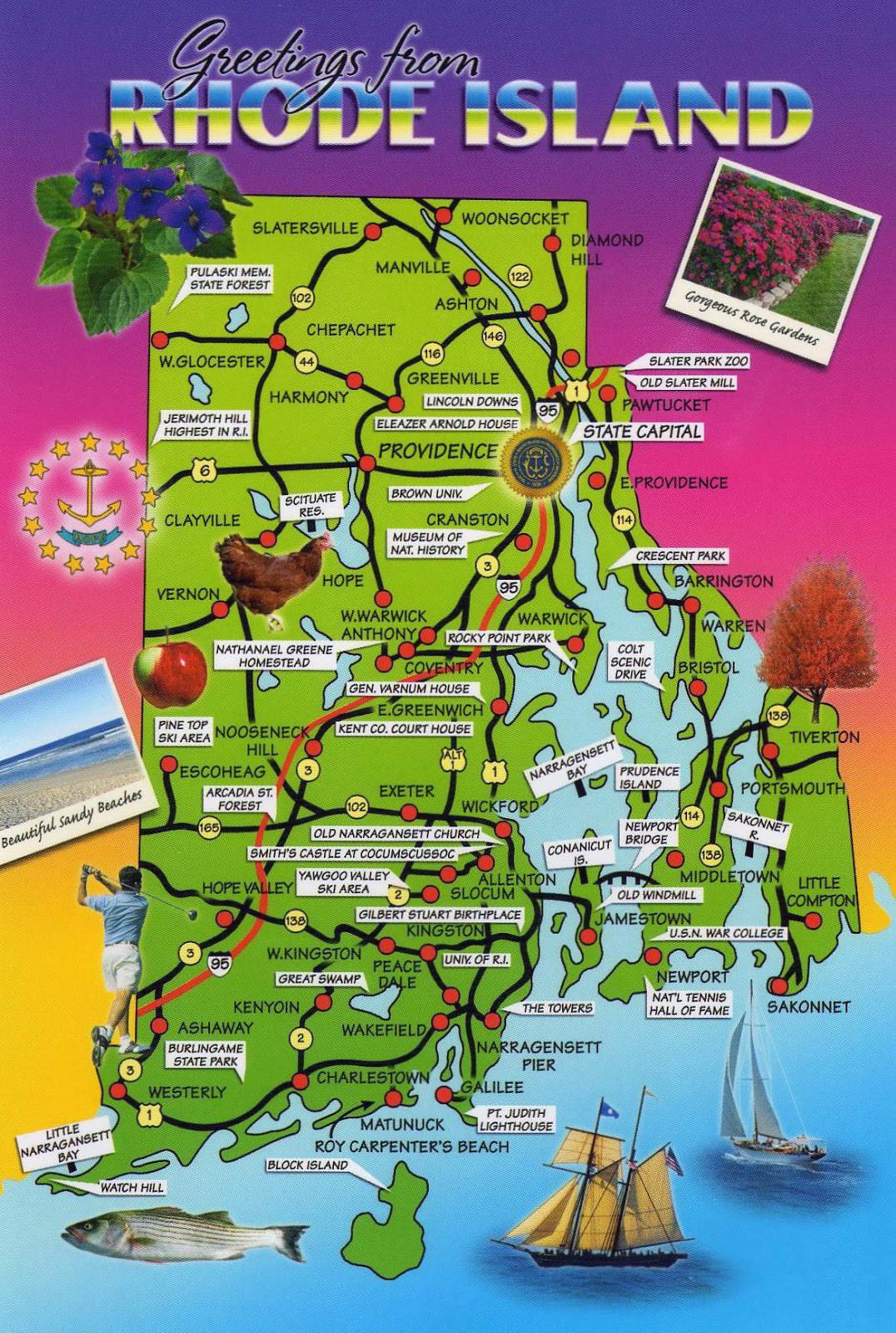 Rhode Island Map - Large