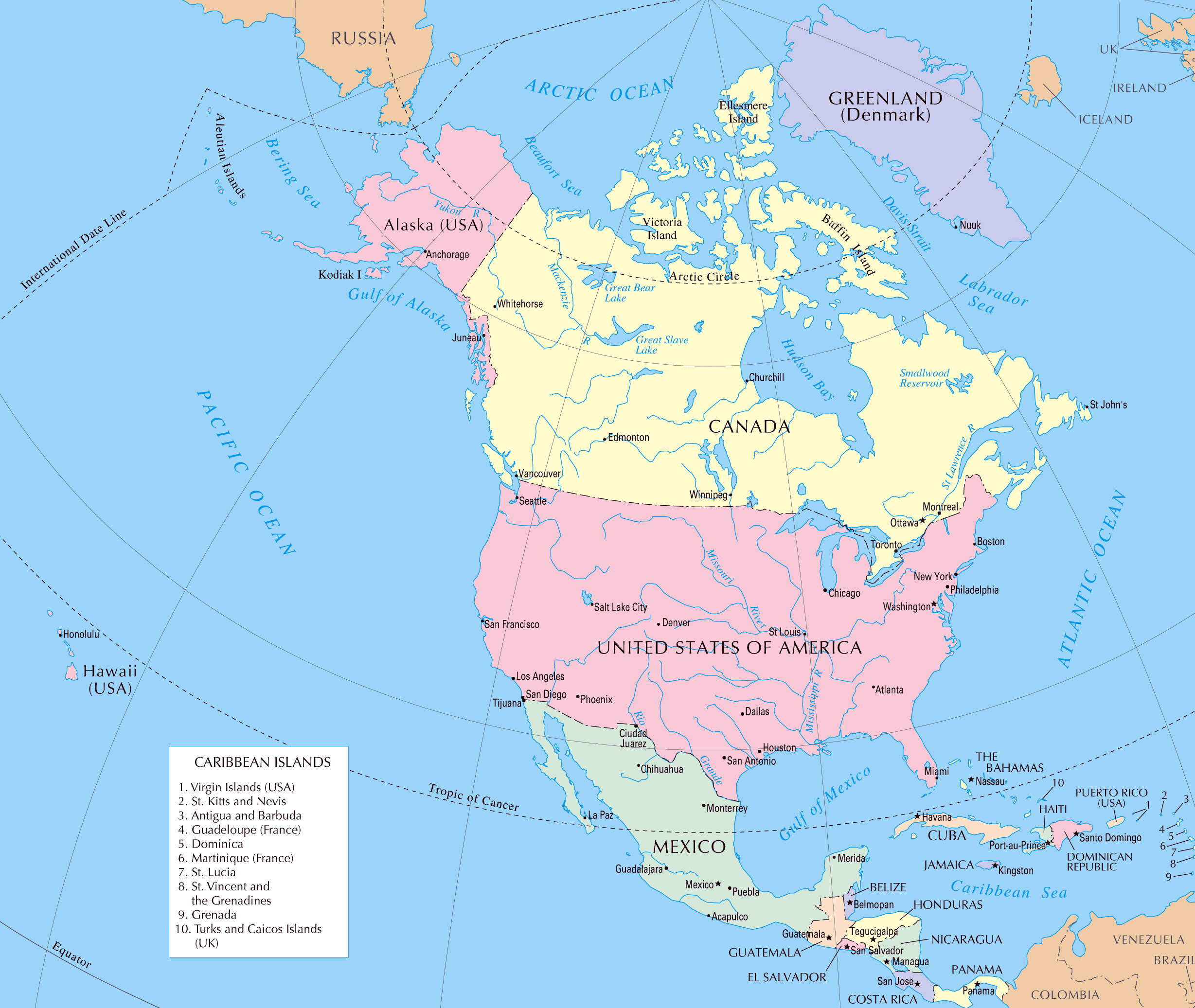 Large Detailed Political Map Of North America With Capitals And Major Porn Sex Picture