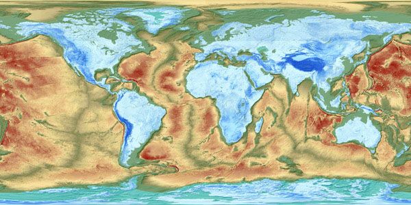 Map of the Earth’s fractured surface.