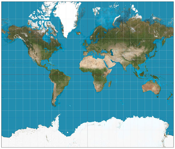 World satellite map. Satellite map of the World.